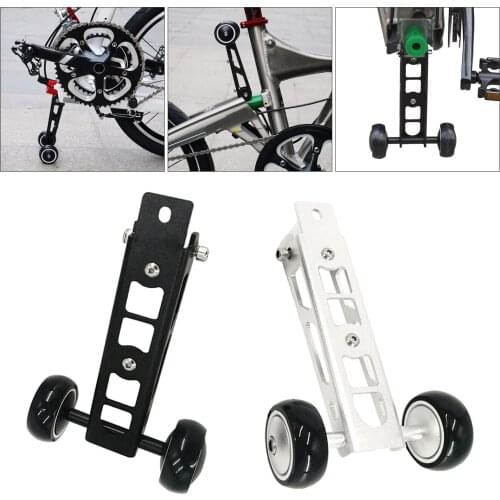 Portable Bike Easywheel Aluminum Alloy BMX Pushing Wheel Folding Bike Bicycle Rear Easy Wheels for Birdy Bike Stand Accessories