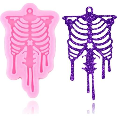 Disney Halloween Skeleton Silicone Molds Keychain Epoxy Resin Mold Necklace Jewelry Mold Cupcake Topper Chocolate Fondant Moulds