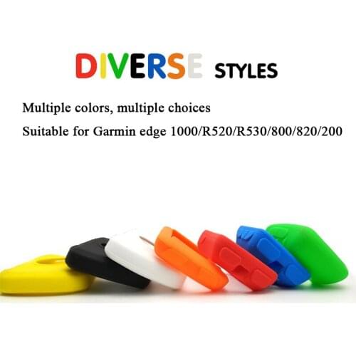 1pc Bicycle Silicone Cover Protective Case Random Color for Garmin Edge 200/500/520/800/1000 Series Bike Computer Accessories