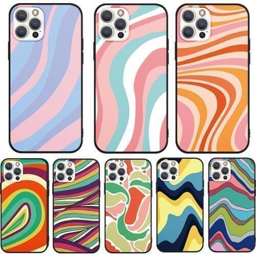 Colorful Stripes Silicone Phone Cases For Xiaomi Redmi Note 9T 6 8 8T 5 7 9C 910 Pro Lite Mi 11 Lite SE 10T Poco X3 M3 TPU Cover