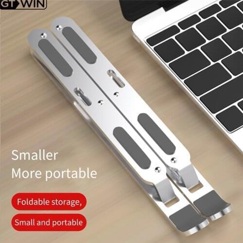 GTWIN New Support PC Portable Laptop Stand Adjustable For Computer Tablet Foldable Notebook Stand Cooling Pad Aluminium Holder