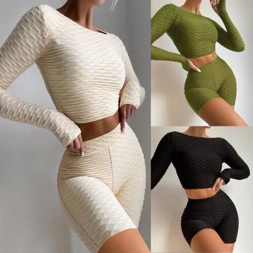 Gym Sets Womens Outfits Exercise Solid Casual Sets Womens Outfits Summer Tie-Dye Sports Long-Sleeve WomenS Two-Piece Suit