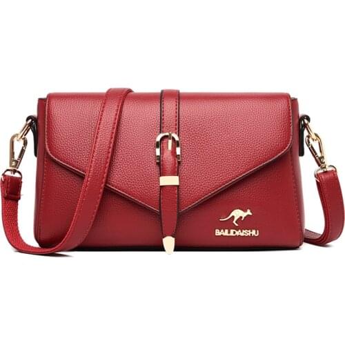 High Quality Shoulder Bag New Luxury Handbags Women Designer Female Leather Messenger Bag Solid Color Crossbody Bags for Women
