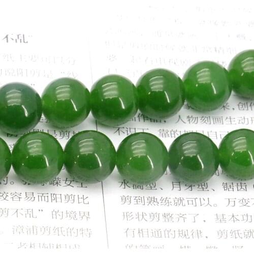Green Chalcedony Stone 12mm DIY Manual Round Loose Beads Women Suitable for Jewelry Making Bracelets Necklace Wholesale 15inch