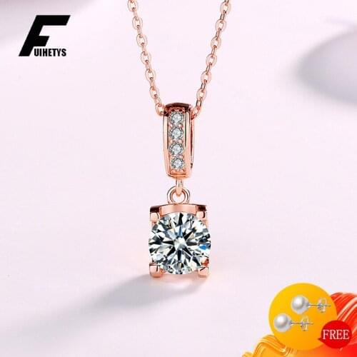 Luxury Pendant Necklace s925 Sterling Silver Jewelry Inlaid AAA Zircon Gemstones Ornaments for Women Wedding Promise Party Gifts