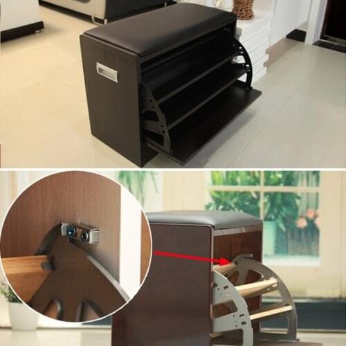 1 Pair Shoes Cabinet Hinges Flip Frame Hidden Movable Turning Rack Over Fittings