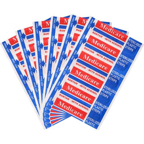 100pcs/pack Waterproof Transparent Tape Adhesive Plaster Wound Dressing Fixation Tape