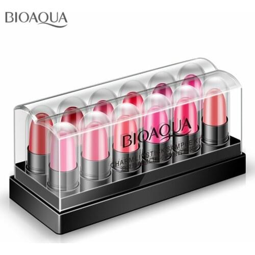 12Pcs/Set Mini Cute Velvet Matte Rouge Lipstick Makeup Long Lasting Kiss-proof Moisturizing Glossy Sexy Color Lips Cosmetic