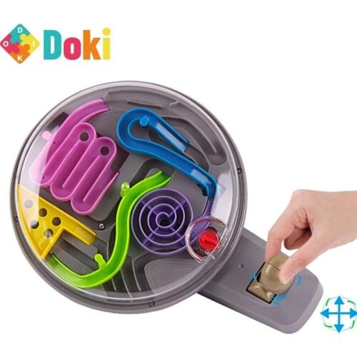 3D Magic Intellect Ball Marble Puzzle Game perplexus magnetic balls IQ Balance toy,Educational classic toys handle Maze Ball