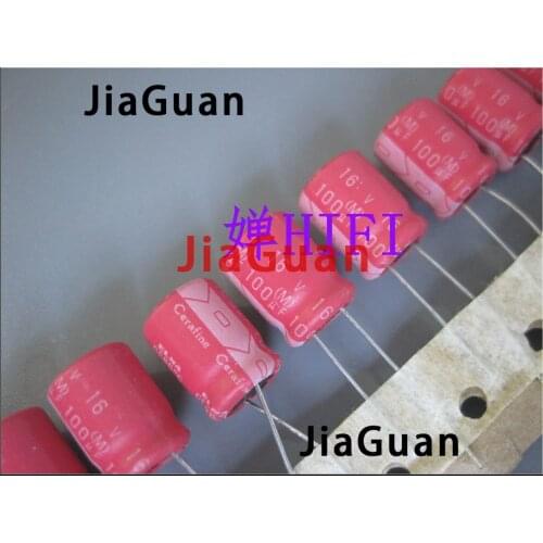 4pcs NEW ELNA ROA Cerafine 16V100UF 10x12.5MM Frosted red robe 100uF/16v audio electrolytic capacitor 100UF 16V