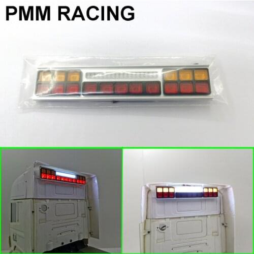 Aluminum alloy Led Cab rear dome light Back lamp PCB board For 1/14 Tamiya RC Truck car 56323 scania R620 R730 Upgrade parts