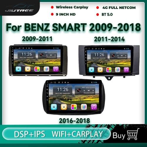 2 Din 9inch Android 10.0 Car Radio For BENZ SMART 2009-2018 Car GPS Navigation Wireless Carplay Multimedia Radio Player