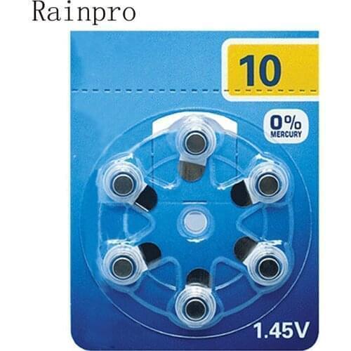 Rainpro 6PCS/LOT A10 P10 S10 ZA 10 PR536 Zinc Air 1.45V Hearing aid battery