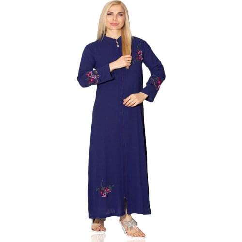 Sile Cloth Hand Embroidered Patterned Long Abayas New Muslim Fashion Elegant Islamic Clothing For Women Turkey Dubai Hijab Dress