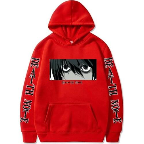 2021 Hot Death Note Eyes Hoodies Sweatshirts Men Women Funny Japanese Anime Streetwear Plus Size Unisex Hight Quality Tops