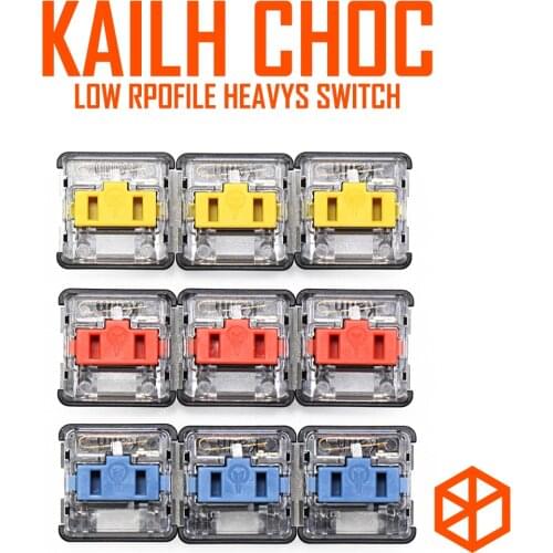 Kailh low profile choc switch half high ultrathin RGB Swithes For Backlit Mechanical keyboard Dark Yellow Burnt Orange Pale Blue