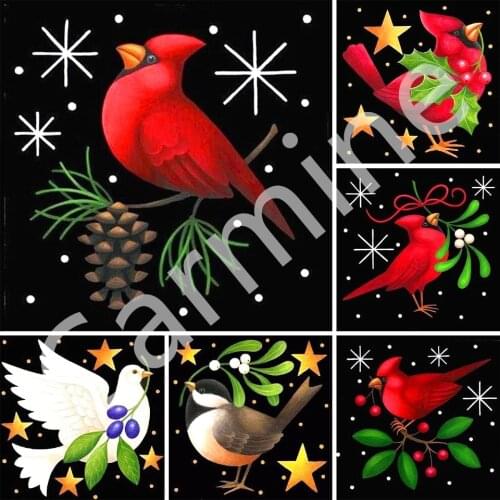 Cartoon DIY 5D Diamond Painting Christmas Bird Cross Stitch Embroidery Mosaic Picture Full Round&Square Drill Home Decoration