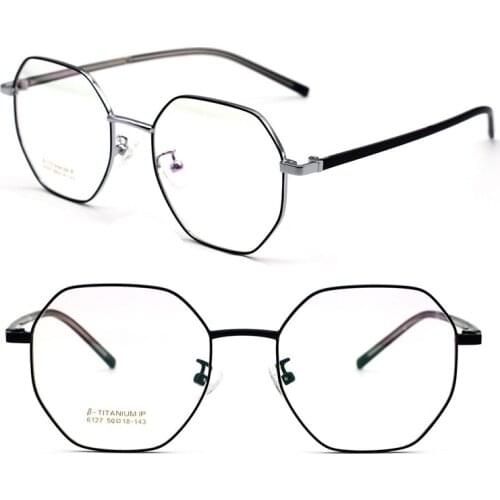 Classic designer metal glasses frame curved temple brow square shape vintage optical eyeglasses for ladies