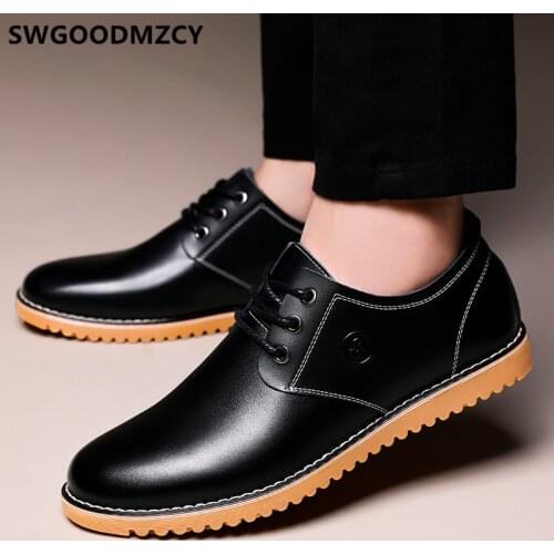Leather Casual Shoes Men Black Oxford Shoes For Men Fashion Men Shoes Luxury Brand Calzado Hombre Sepatu Pria Buty Meskie Zapato
