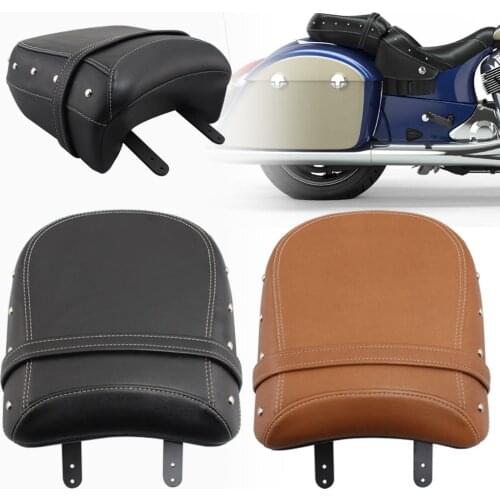 Motorcycle Leather Rear Passenger Seat For Indian chief classic Vintage Classic Chieftain Dark Horse Roadmaster