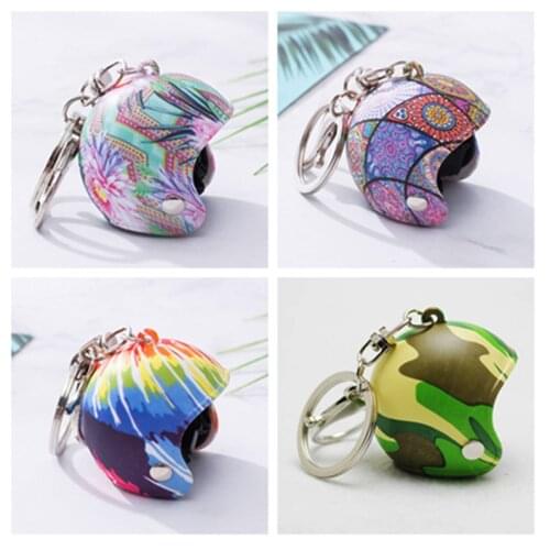 Mini Motorcycle Helmets Keychain Cute Safety Helmet Accessories Car Keychain Men And Women Fashion Creative Small Pendant New