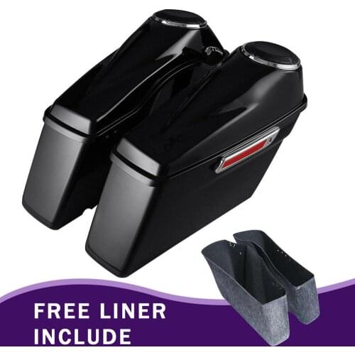 Motorcycle 6 1/2" 6.5" Speaker Saddlebag For Harley Touring Electra Street Glide Road King 14-18