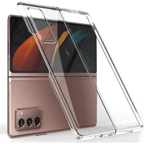 Transparent PC Hard Back Cover For Samsung Galaxy Z Fold 2 5G Case Ultra-thin Front Back Protective Cover For Samsung Z Fold 2