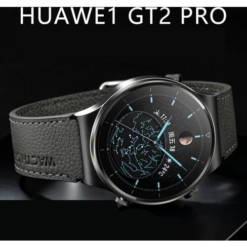 22mm Genuine Leather Strap Watch Band For Huawei Watch GT2 pro 2e Original Wristband Quick Release Bracelet For Samsung Galaxy 3