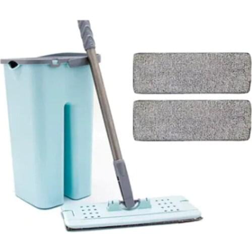 Lily Tablet Mop Practical Cleaning Set Blue + 2 Replacement Mop