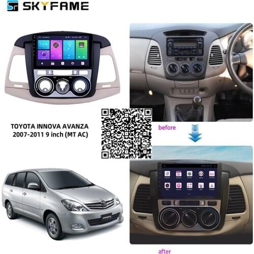 SKYFAME 4+64G Car Radio Stereo For Toyota Innova Avanza 2007-2011 Android Multimedia System GPS Navigation DVD Player