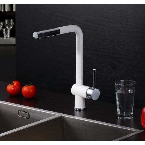 2015 pull out kitchen faucet white spray lacquer kitchen faucet german quakity kitchen tap mixer tap torneira cozinha