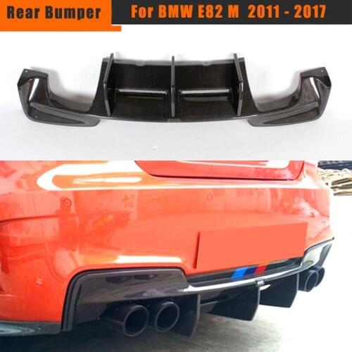 Rear Bumper Diffuser Lip Spoiler for BMW 1 Series E82 1M Bumper 2011 - 2017 Car Rear Diffuser Lip Spoiler Carbon Fiber/FRP