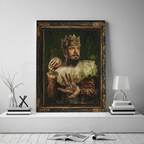 Tony Stark in Past Creativity Canvas poster Painting wall Art decor Living room Bedroom Study Home Decoration Prints