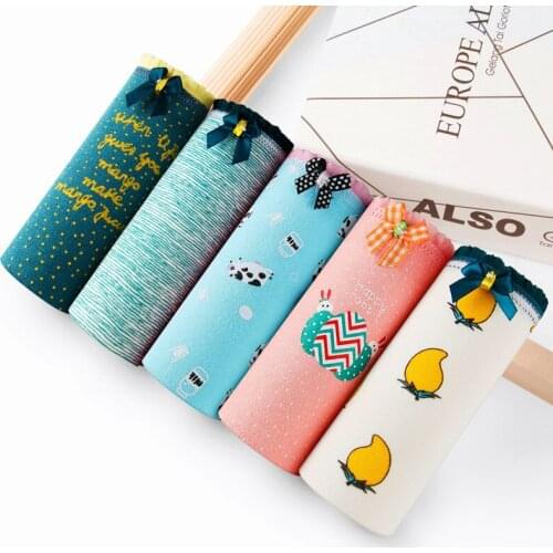 5pcs/lot Underwear Women Girls Panties Briefs Sexy Panties Women Lingeries Shorts Breathable Underpants Solid Panty Everyday