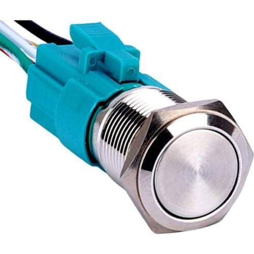 Press Button On Off Smart Electric 16mm 3 Pin Stainless Steel Waterproof Metal Switch