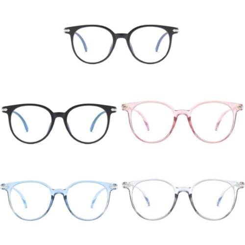 Unisex Retro Blue Blocking Eyeglasses Flat Mirror Ultra Light Glasses Frame Rice Nail Frame Men And Women Computer Glasses
