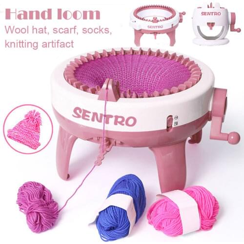 Knitting Machine Smart Weaving Loom Round Knitting Machines Knitting Board Rotating Double Knit Loom for Sock Hat -MX8