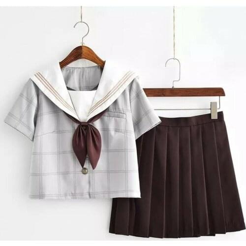 Japanese JK Uniform Sailor Suit Long Short Sleeve Student School Uniform