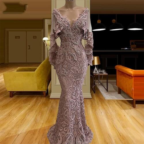 Elie Saab Haute Couture Evening Dresses Jewel Neck Long Sleeves Prom Dress Formal Party Gowns Special Occasion Dress Robe De Soi