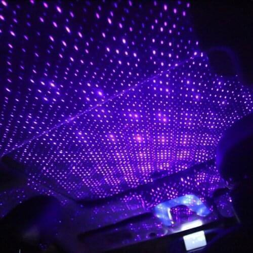Car Roof Star Light Interior LED Starry Laser Atmosphere Ambient Projector USB Auto Decoration Night Home Decor Galaxy Lights