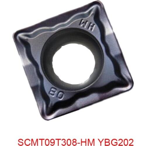 100% Original SCMT SCMT09T308-HM YBG202 Inside Boring Quadrangle CNC Turning Inserts steel Stainless Steel Cast Iron