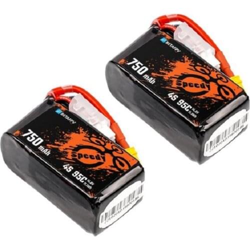 2PCS BETAFPV 750mAh 4S 95C Lipo Battery for Beta95X V3 Whoop Quadcopter/Beta95X V3 HD Digital VTX FPV Racing Drone Accessories