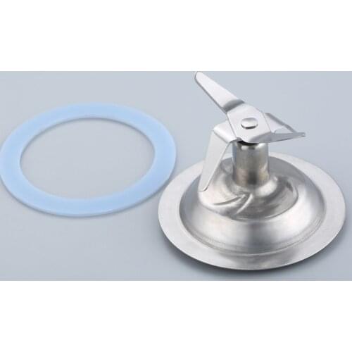 2pcs/kit Stainless Steel Blender Cutter Blade+Rubber Gasket Seal Ring fits for Black and Decker 77666 SS Replacement BL300-BL500