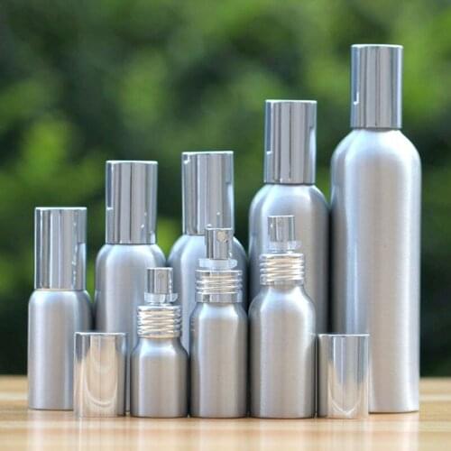 20ml 30ml 50ml Portable Aluminium Spray Bottle Atomiser Refillable Empty Pump Atomizer Bottles For Cosmetic Packaging F052