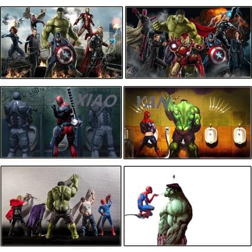 Diamond Painting Spiderman and The Hulk Diamond Inlaid DIY Full Diamond Embroidery Cross Stitch Kits Home Decoration