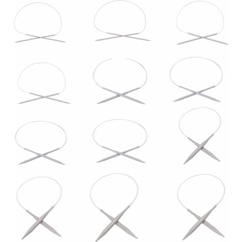 Aluminum Circular Knitting Needles 40cm/15.75" 2mm/2.5mm/3mm/3.5mm/4mm/4.5mm/5mm/5.5mm/6mm/6.5mm/7mm/8mm