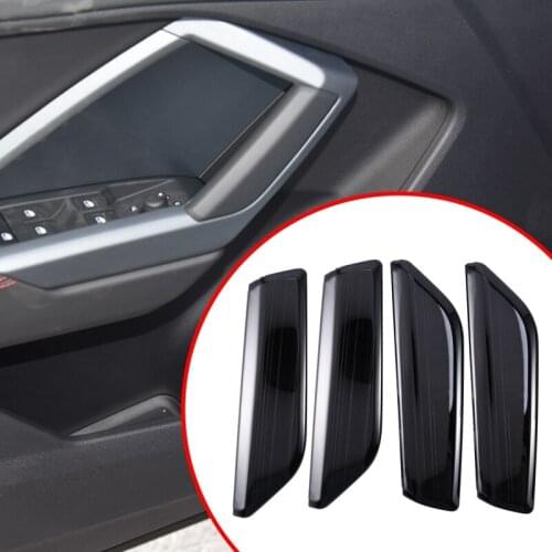 Car Black Stainless Steel Interior Armrest Door Armrest Sequin Sticker for - Q3 2019-2020
