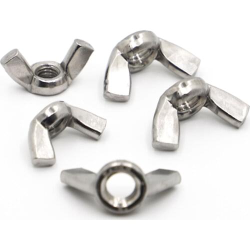 DIN315 304 Stainless Steel Hand Tighten Nut Butterfly Nuts Wing Nuts M3 M4 M5 M6 M8 M10 M12