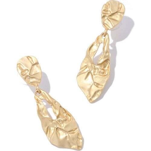 ELEGANCE11 Trendy Gold Earrings Minimalist Alloy Geometric Dangle Earings Gothic Jewelry Earrings for Christmas Gift