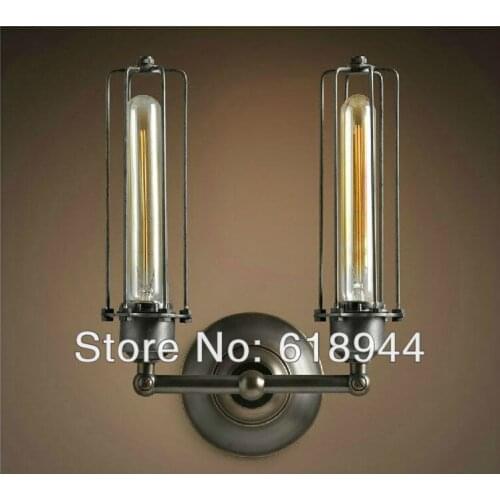 Hot Selling Double Heads Vintage Style Edison Light Bulb Wall Lamp Antique Wall Lights for Home 110V-240V